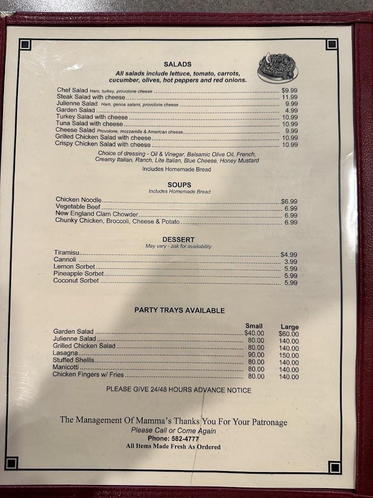 Mamma's Pizza & Subs Menu image 2